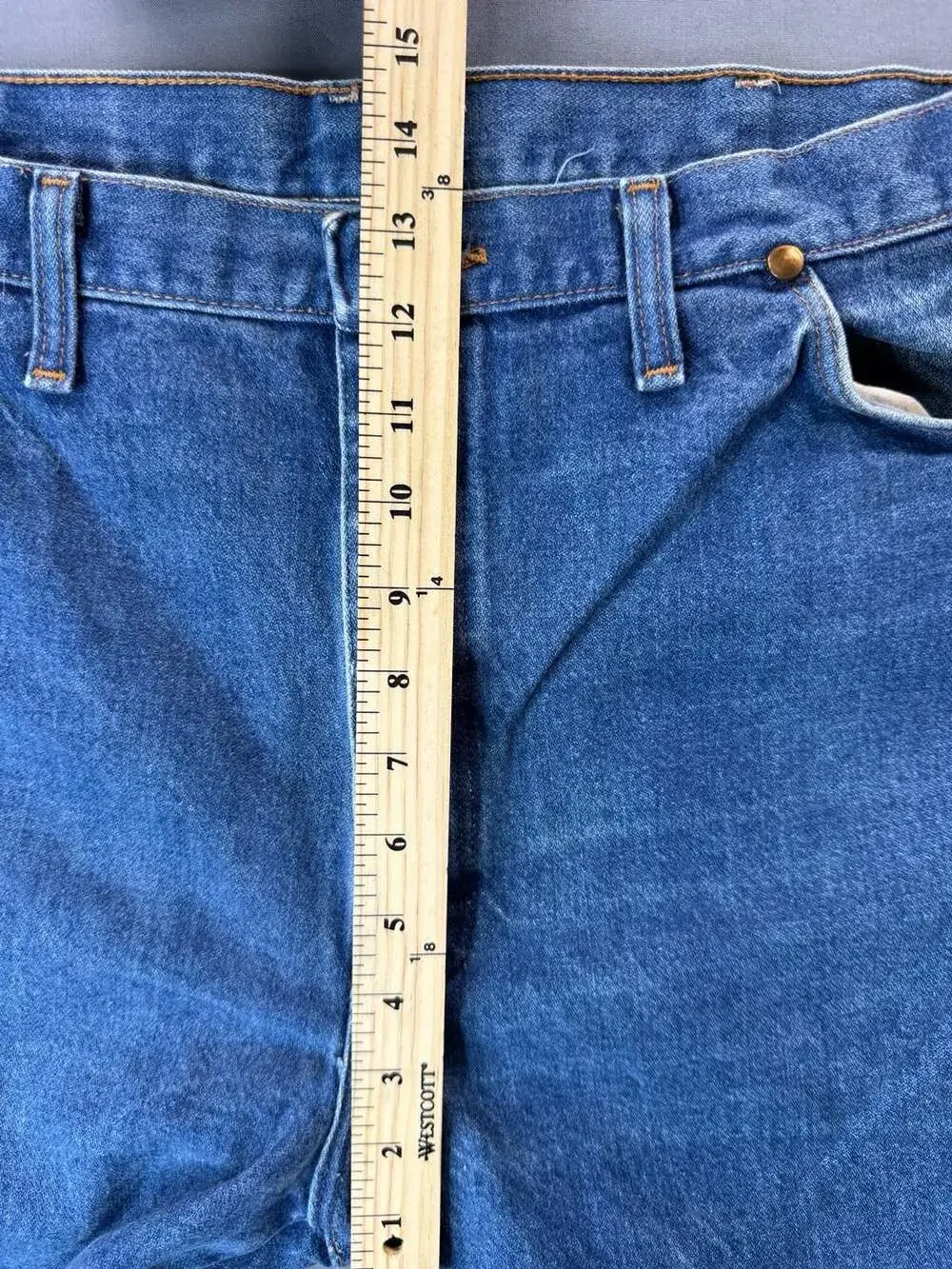 Wrangler 13MWZ Cowboy Cut Western Denim Jeans Blue Medium Wash Mens 40x30